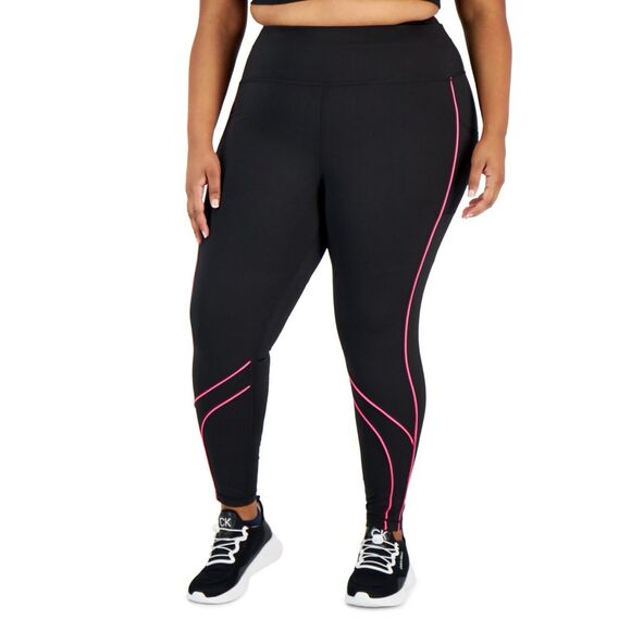 Ideology Plus Size Colorblocked Compression 7/8 Leggings, Created for Macy's - B - Picture 1 of 3